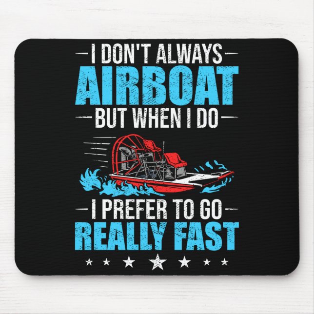 Herren Bootfahrer Airbooting Airboot fahren Boot Mousepad (Vorne)