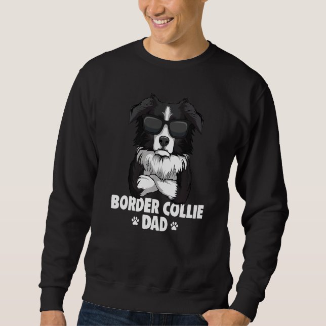 Herren Border Collie Hund Papa Sweatshirt (Vorderseite)
