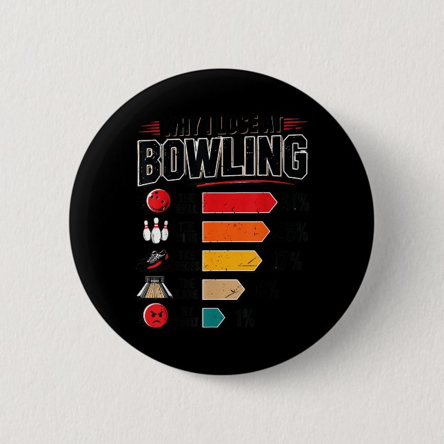 Herren Bowling-Shirt Lustig Warum Verlieren Beim B Button (Vorderseite)