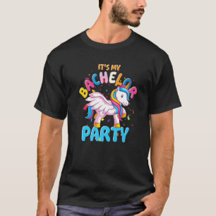 Herren Bräutigam Junggeselle Einhorn Hochzeit Jung T-Shirt