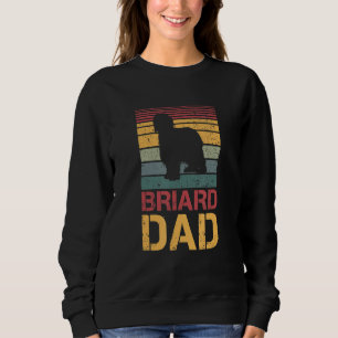 Herren Briard Vater Vintage Hund Hunde Pfote Briar Sweatshirt