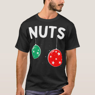 Herren Brust Nüsse Passende Kastanien Weihnachten T-Shirt