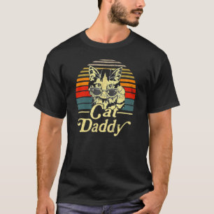 Herren Cat Daddy Vintage Katze Cat Dad Väter 1 T-Shirt