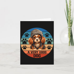 Herren Cavalier King Charles guter Hund Retro Wint Karte
