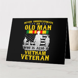 Herren Dad Opa Vietnam Veteran Vintage Shirt Männe Karte