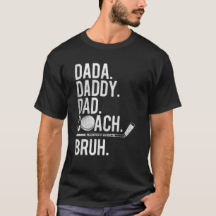 Herren Dada Daddy Dad Bruh Vintage Eishockey Train T-Shirt