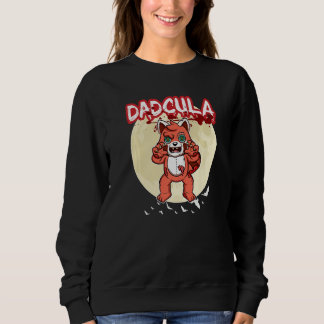Herren Dadcula Dracule Vampir Dad Halloween-Party  Sweatshirt