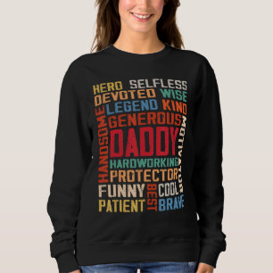 Herren Daddys World's Greatest Daddy Awesome Retro Sweatshirt