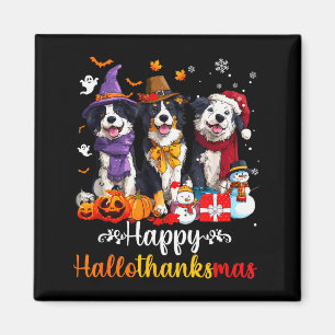Herren Damen Border Collie Hund Weihnachten Hallow Magnet