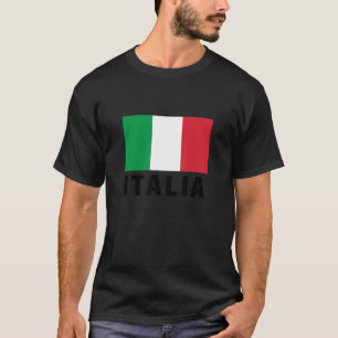 Herren Damen Mädchen Jungen Vintage Italien Flagge T-Shirt