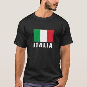Herren Damen Mädchen Jungen Vintage Italien Flagge T-Shirt