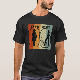 Herren Deine Frau Meine Frau Deutscher Schäferhund T-Shirt