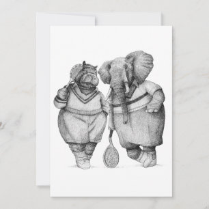 Herren des Hofes (B&W) Einladung