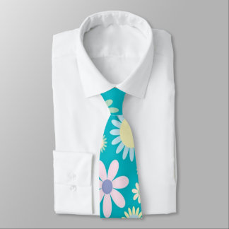 Herren Designer Krawatten Floral Blau