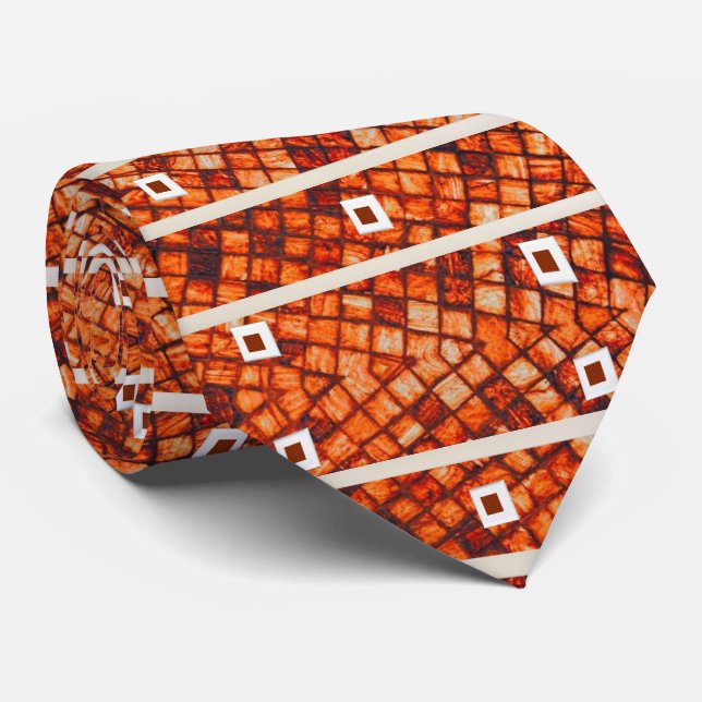 Herren Designer Krawatten Orange (Gerollt)