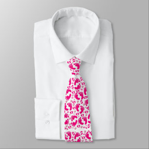 Herren Designer Krawatten Rosa Baby Füße Elefant