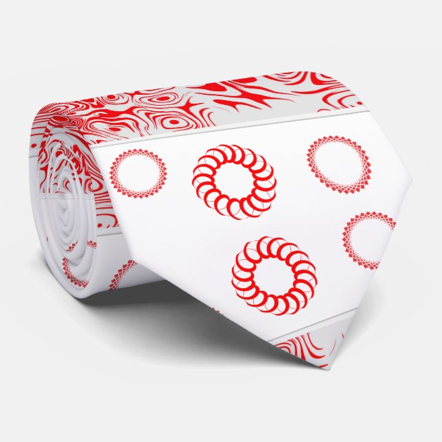 Herren Designer Krawatten Rot (Gerollt)