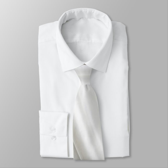 Herren Designer Krawatten Satin Silber (Gebunden)
