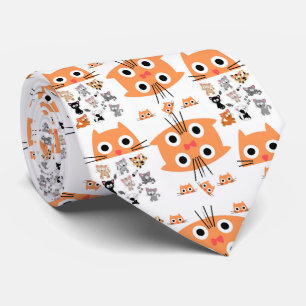 Herren Designer Skurrile Katzen Krawatte