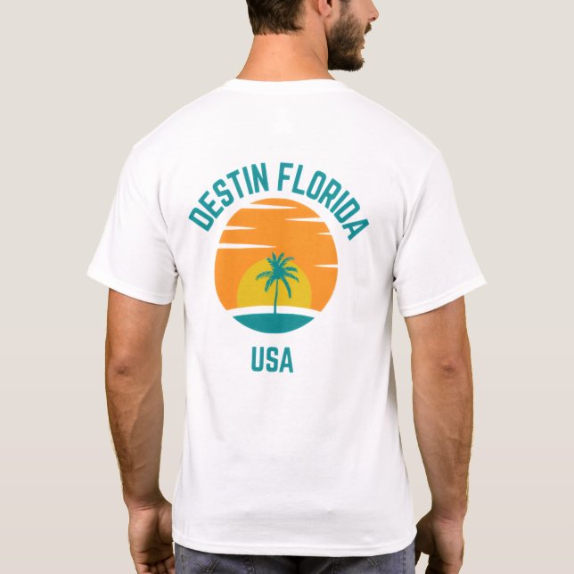 Herren Destin Beach Florida T-Shirt (Rückseite)