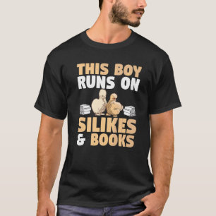 Herren Dieser Junge läuft mit Silkie-Hühnern und B T-Shirt