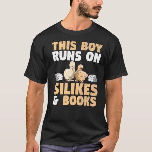 Herren Dieser Junge läuft mit Silkie-Hühnern und B T-Shirt