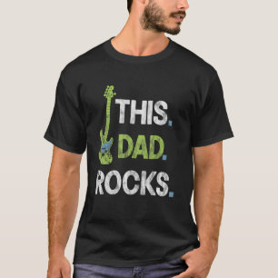 Herren Dieser Papa rockt lustige Vintage-Gitarre f T-Shirt