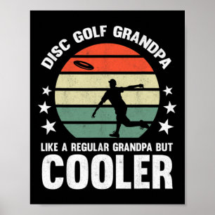 Herren Disc Golf Großvater Disc Golfing Großvater Poster