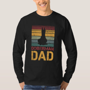 Herren Doberman Dad Vintage Hund Hunde Pfote Dober T-Shirt