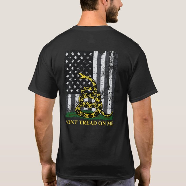 Herren DONT TREAD ON ME Gadsden Snake T-Shirt (Rückseite)