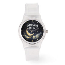 Herren Dream Big Mond & Sterne Uhr