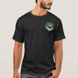 Herren dunkel mit orangen Buchstaben T-Shirt