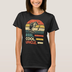 Herren echt cooler Onkel Angelsport Fisch Vintag T-Shirt