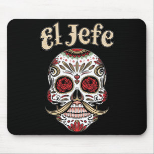 Herren El Jefe Zucker-Schädel Dia De Los Muertos S Mousepad