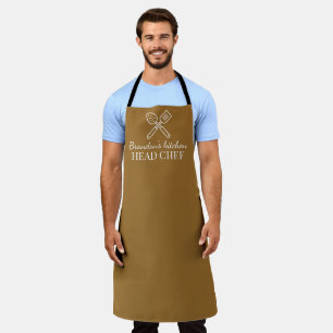 Herren Elegant Terracotta Koch Name Modern Einfach Schürze