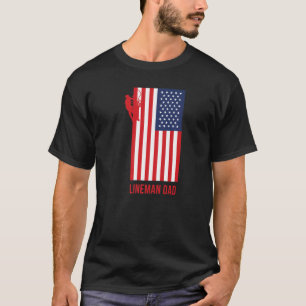 Herren Elektro Kabel Leitungsmonteur Vater USA Vat T-Shirt