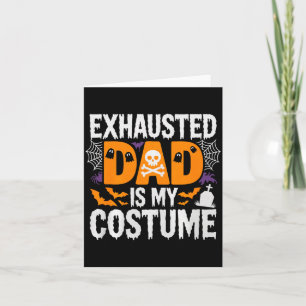 Herren Erschöpfter Vater ist mein Kostüm-Shirt Män Karte