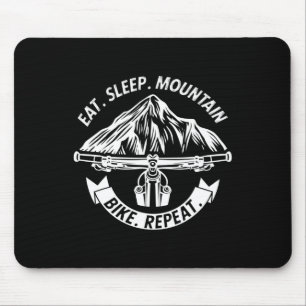 Herren Essen Schlafen Mountainbike Shirt Lustig Mt Mousepad