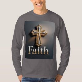 Herren Faith Cross Graues T-Shirt