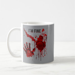 Herren Fein Blutiges Hemd Blutbefleckter Horror Kaffeetasse