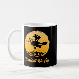 Herren Fliegende Hexe Halloween-Shirt Cute Y Mondl Kaffeetasse