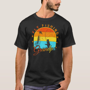 Herren Fliegenfischen Opa Angler Vater 4 T-Shirt