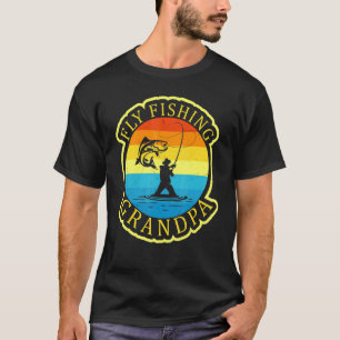 Herren Fliegenfischen Opa Fischer Vater T-Shirt