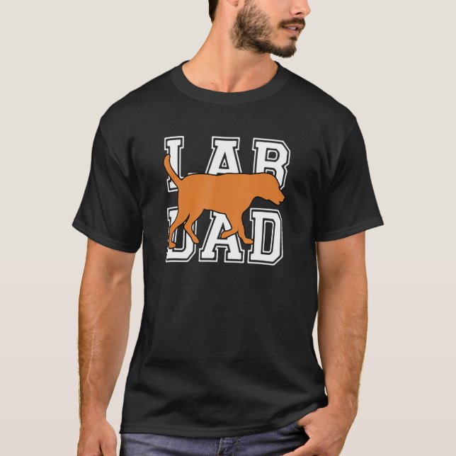 Herren Fuchs Roter Lab Dad Labrador Retriever T-Shirt (Vorderseite)