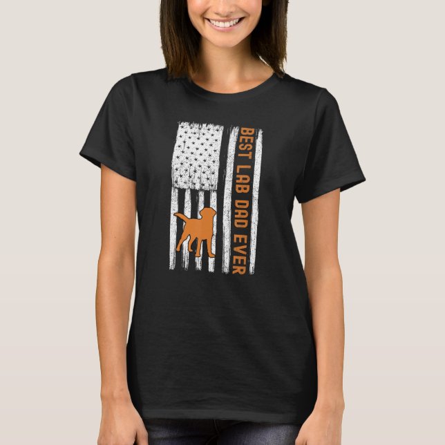 Herren Fuchs Roter Lab Dad Labrador Retriever Vint T-Shirt (Vorderseite)