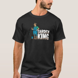 Herren Garten König Gartnerei Pflanzen Heim Garte T-Shirt