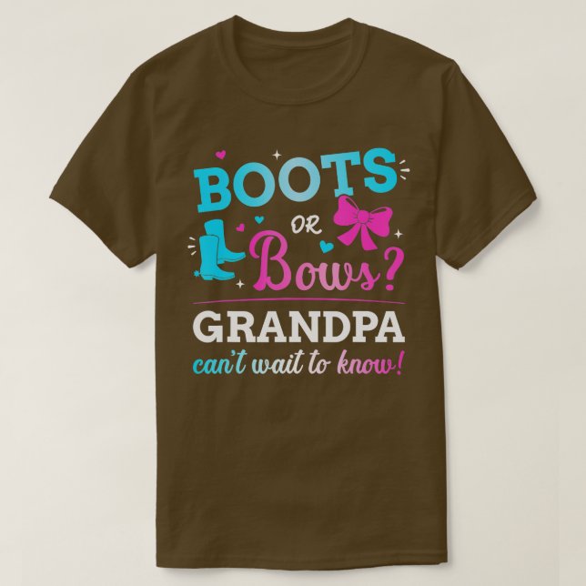 Herren Gender Reveal Stiefel oder Bögen Opa passen T-Shirt (Design vorne)