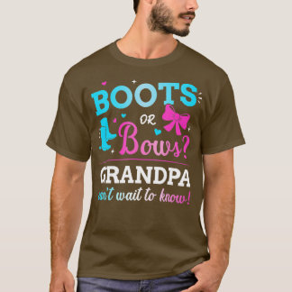 Herren Gender Reveal Stiefel oder Bögen Opa passen T-Shirt
