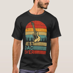Herren Gitarre Vintage Retro Beste Gitarre Dad Eve T-Shirt