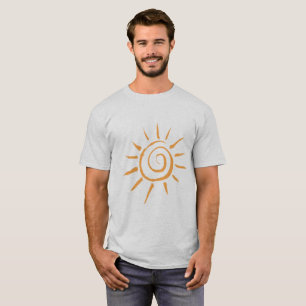 Herren Golden Sun Grafik T-Shirt - Minimalistische